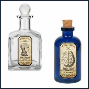 Steampunk Apothecary Labels on Glass Apothecary Bottles